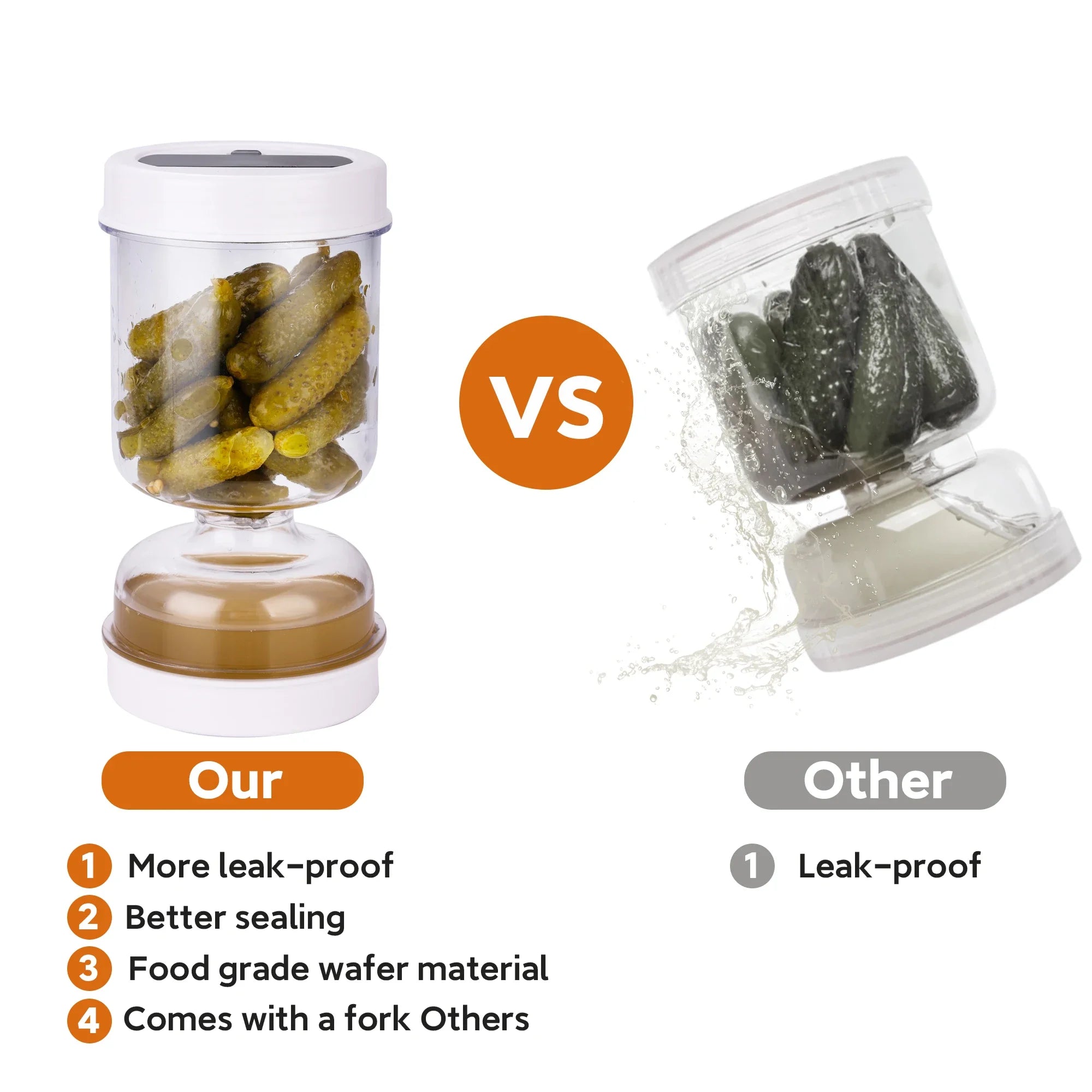 Kitchen Charm™ Pickle & Olive Jar with For