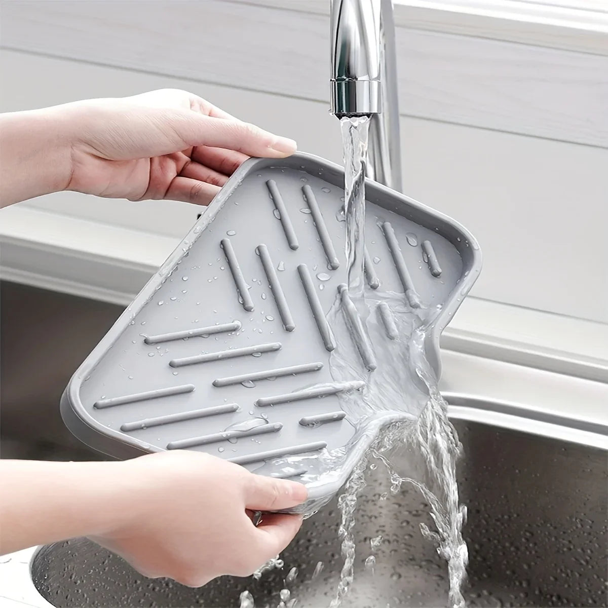 Kitchen Charm™ Multifunctional Silicone Sink Tray with Drain