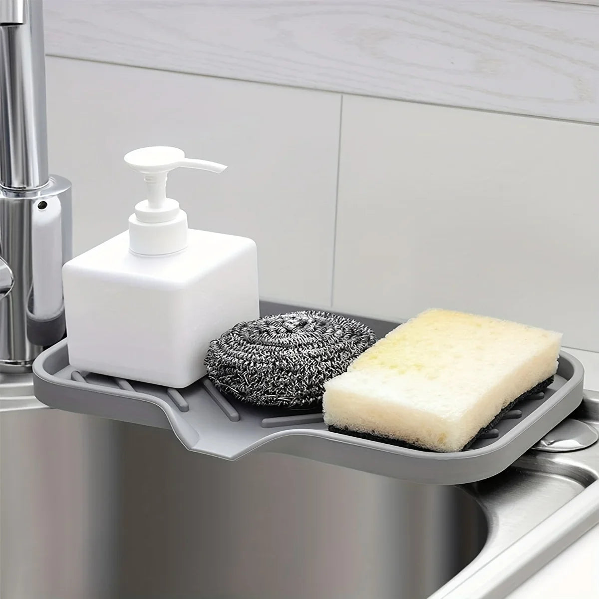 Kitchen Charm™ Multifunctional Silicone Sink Tray with Drain