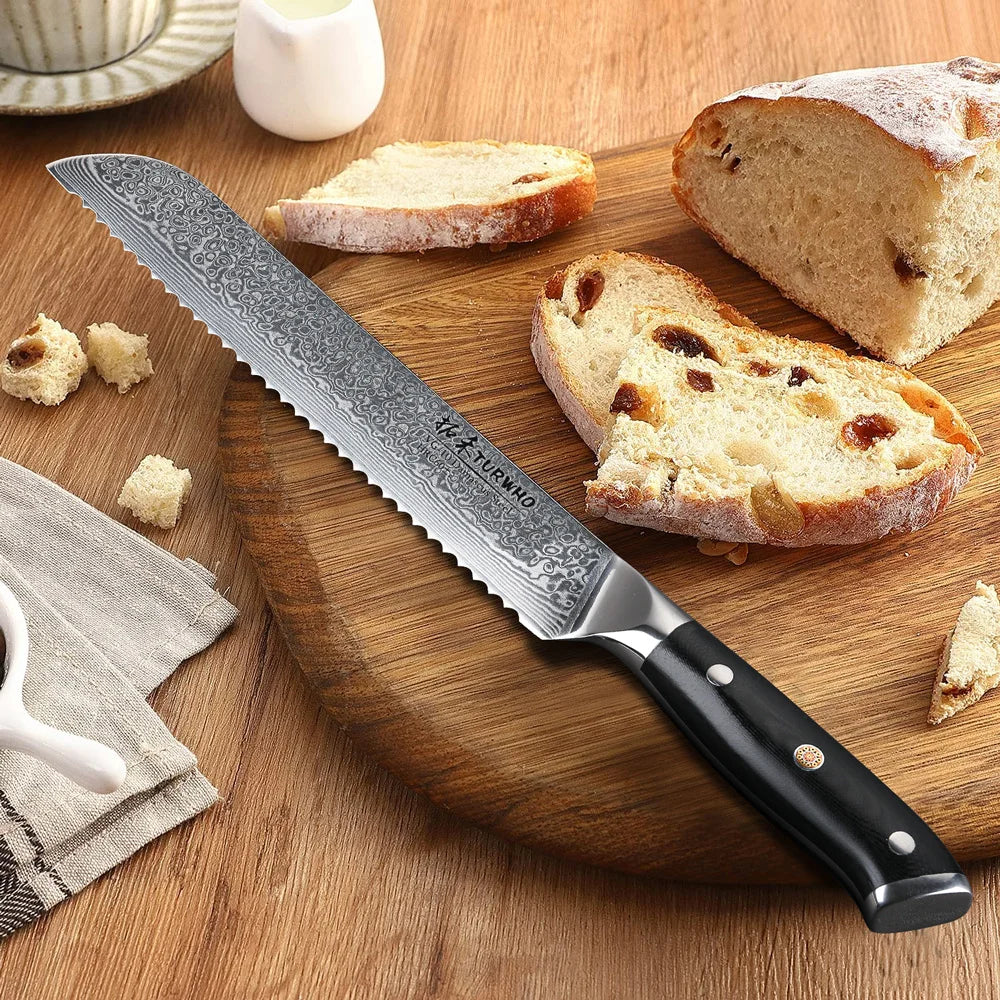 Damascus Bread Knife