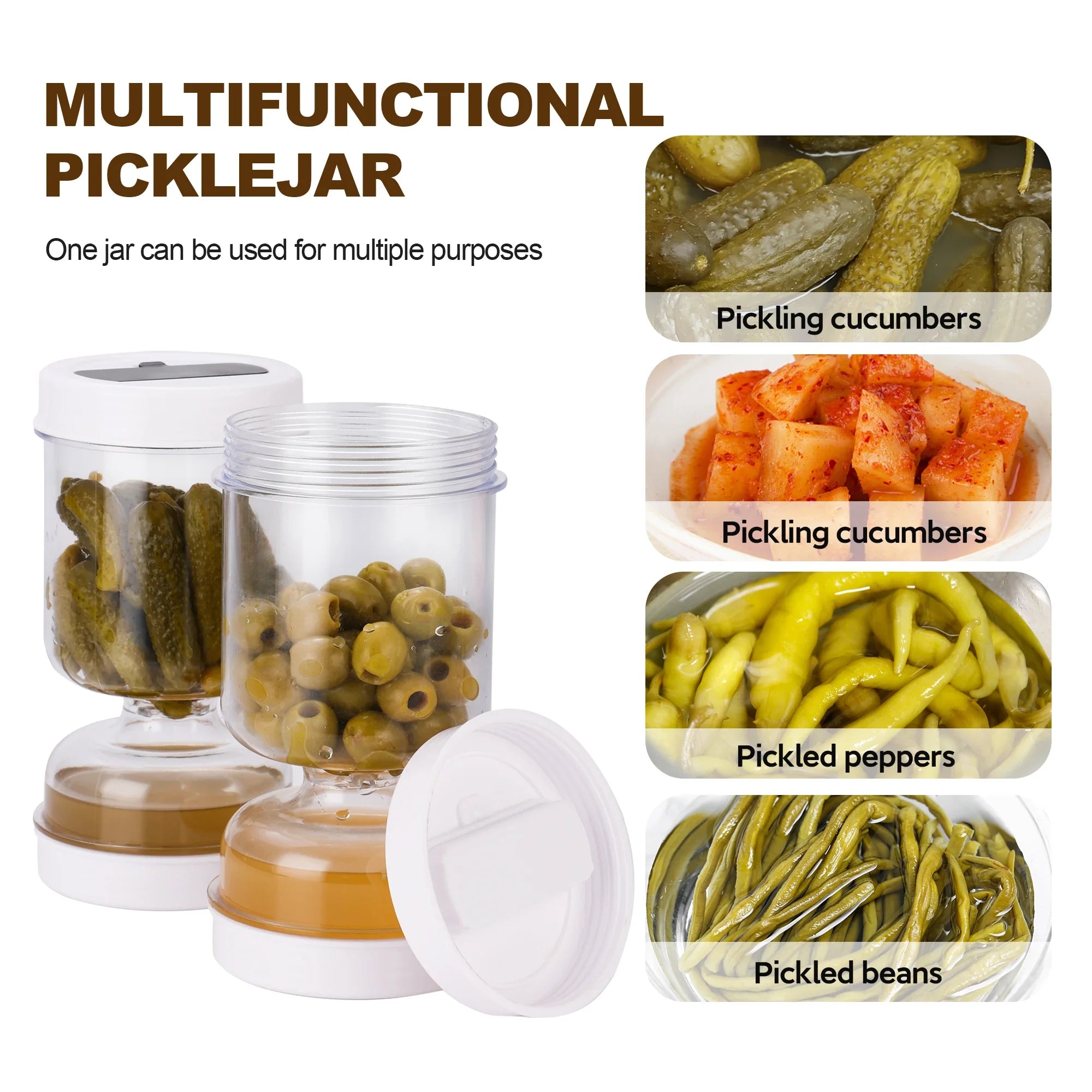 Kitchen Charm™ Pickle & Olive Jar with For