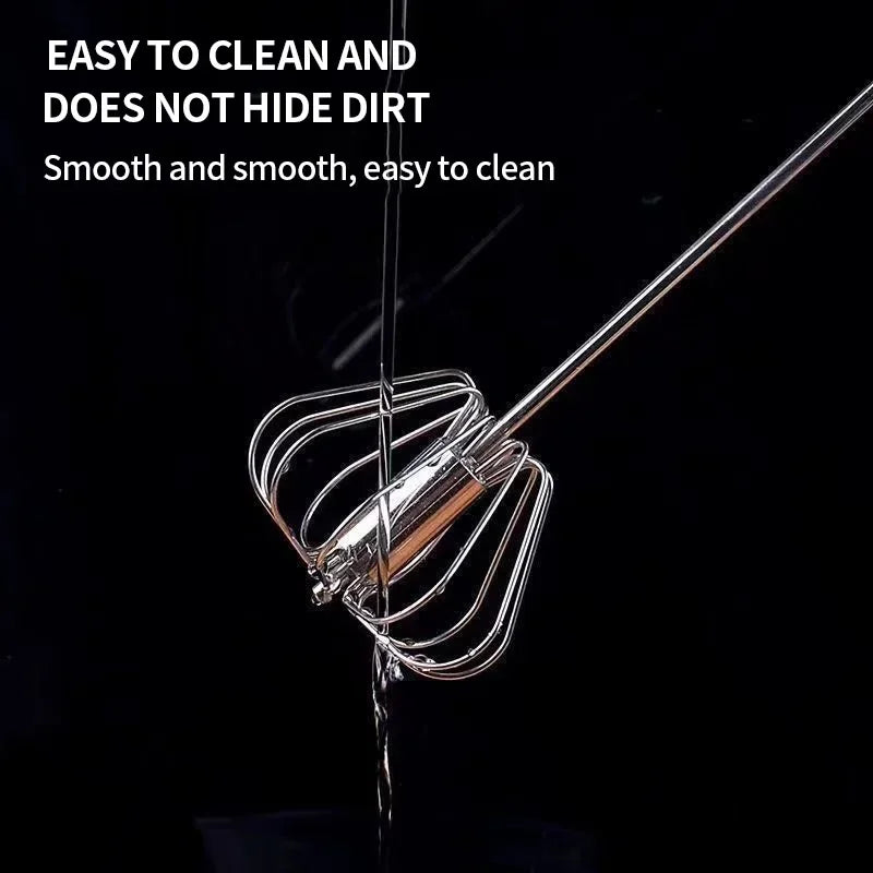 Kitchen Charm™ Stainless Steel Semi-Automatic Egg Beater