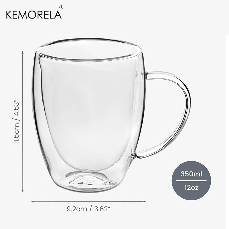 Kitchen Charm™ Double Wall Glass Coffee Mug