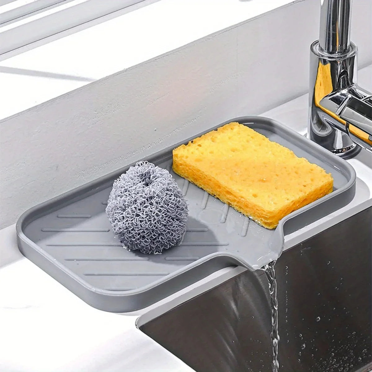 Kitchen Charm™ Multifunctional Silicone Sink Tray with Drain