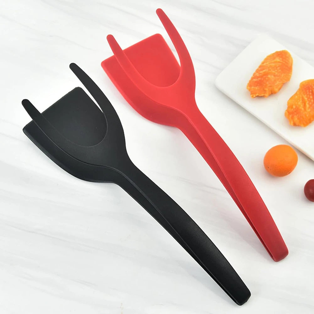 2-in-1 Grip & Flip Spatula Tongs
