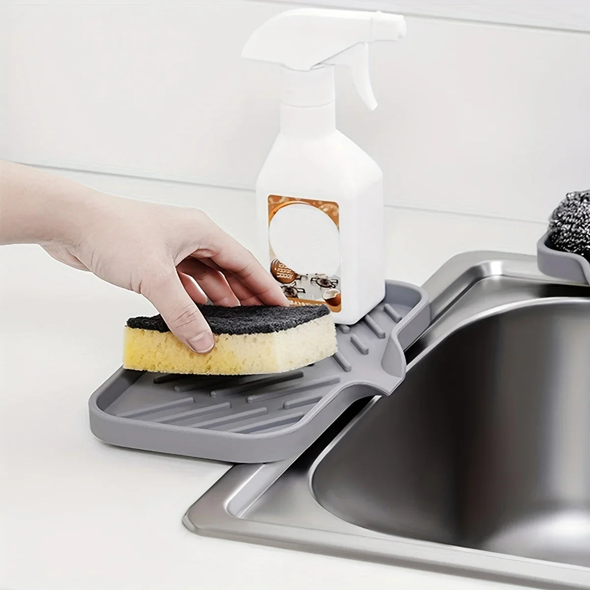 Kitchen Charm™ Multifunctional Silicone Sink Tray with Drain